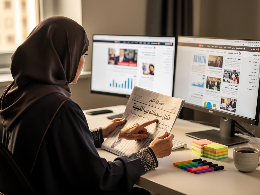 جلسة التفريق بين الخبر والرأي في الصفحات الاقتصادية